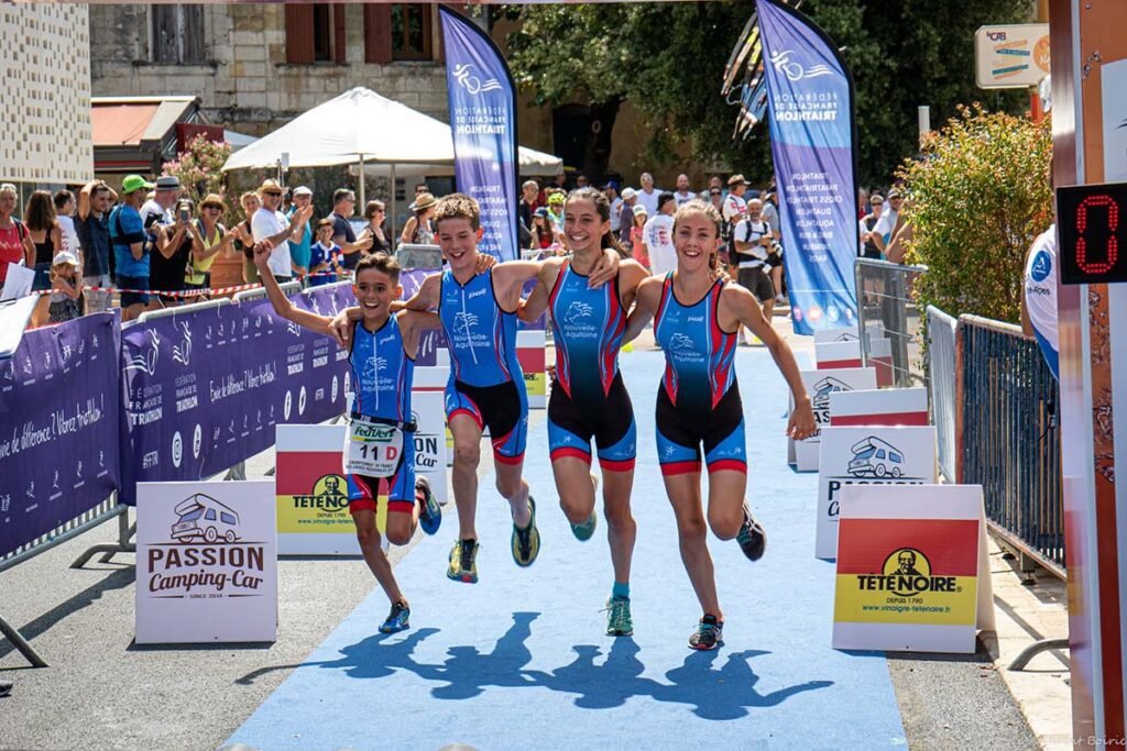 US BERGERAC TRIATHLON Arrivé des jeunes Championnat de France des ligues 2019