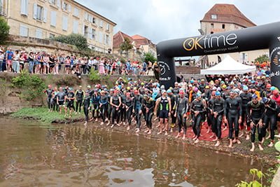 us Bergerac triathlon départ natation triathlon 2024